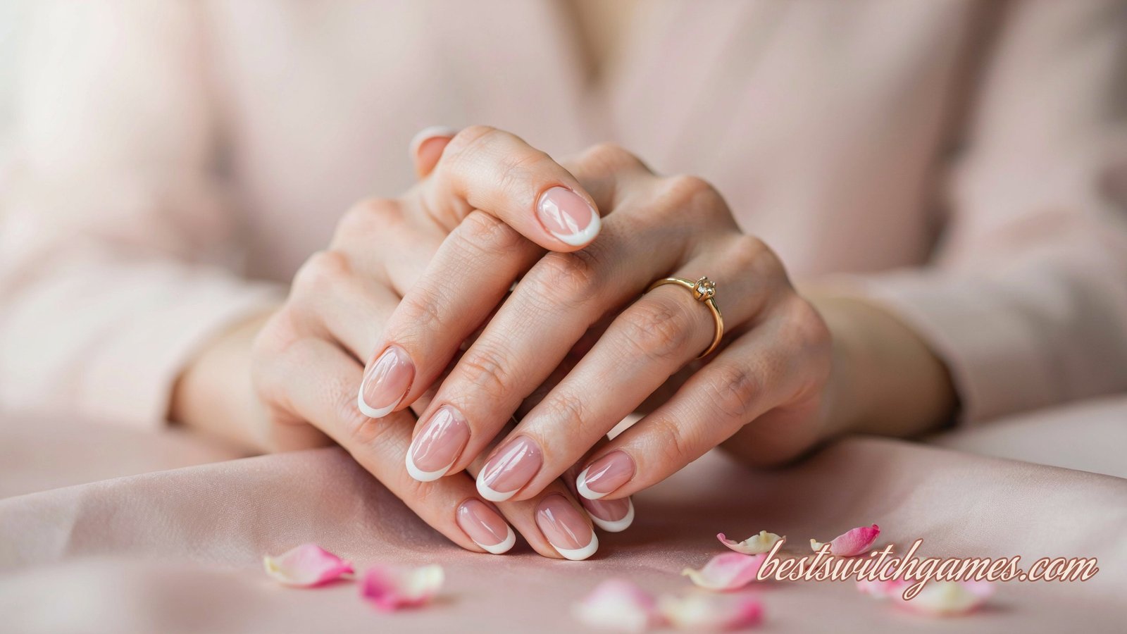 Pink French Tip Nails